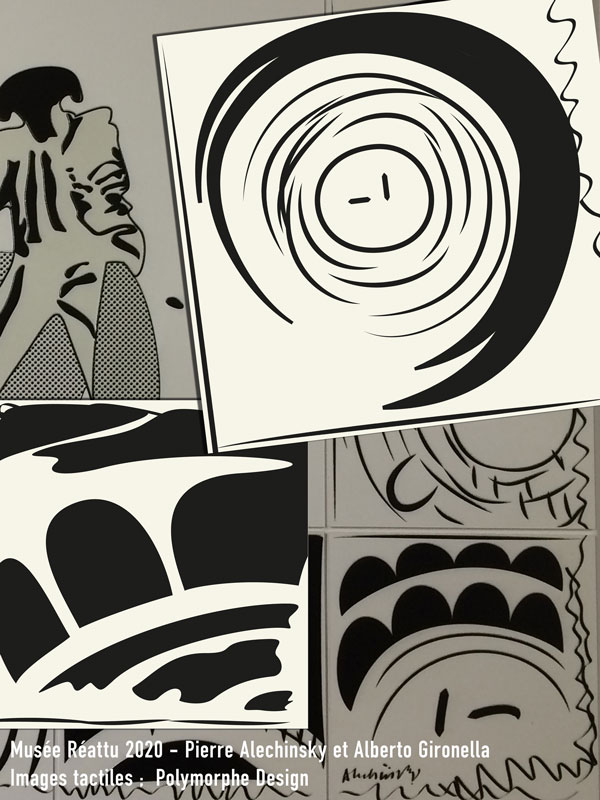 D&eacute;tail de l'interpr&eacute;tation tactile de l'&oelig;uvre Al Alimon